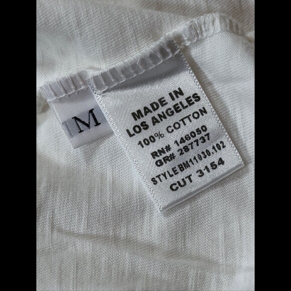 Buck Mason T Shirt Medium Mens White Short Sleeve Crewneck 100% Cotton Tee - Picture 7 of 7